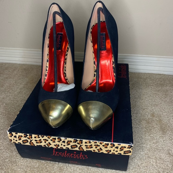Brand New In Box Gold Toe Stilettos Size 9 - Picture 2 of 7